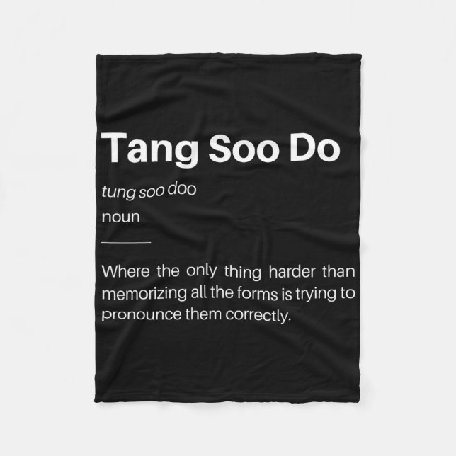 Funny Tang Soo Do Definition Martial Arts Karate S Fleecedecke (Vorderseite)