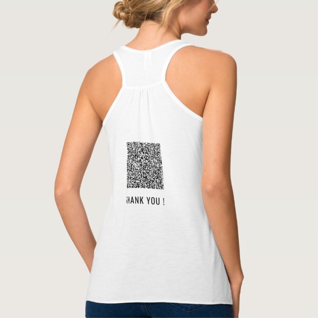 Funny Tank Top mit Ihren QR Code Scan Info (Rückseite)