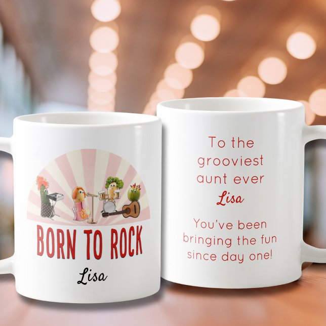 Funny Tante Gift - Personalisierter Cooler Veggie- Kaffeetasse (Von Creator hochgeladen)