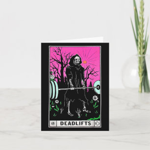 Funny Tarot Card Deadlifts Gym Workout Occult Lese Karte