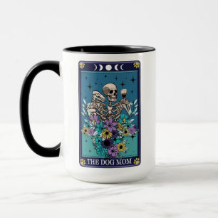 Funny Tarot The Hund Mama Card Skelett Tasse