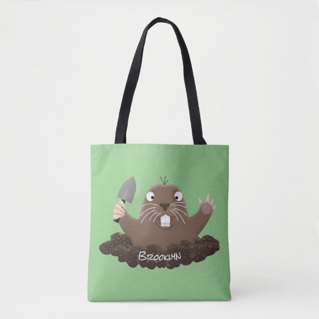 Funny Taschengopher Graben Cartoon Illustration (Vorderseite)