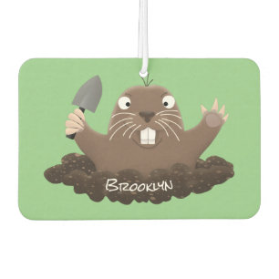 Funny Taschengopher Graben Cartoon Illustration Autolufterfrischer