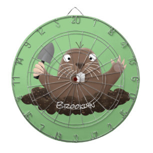 Funny Taschengopher Graben Cartoon Illustration Dartscheibe