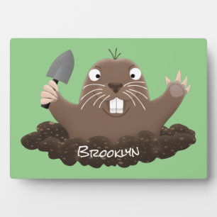 Funny Taschengopher Graben Cartoon Illustration Fotoplatte