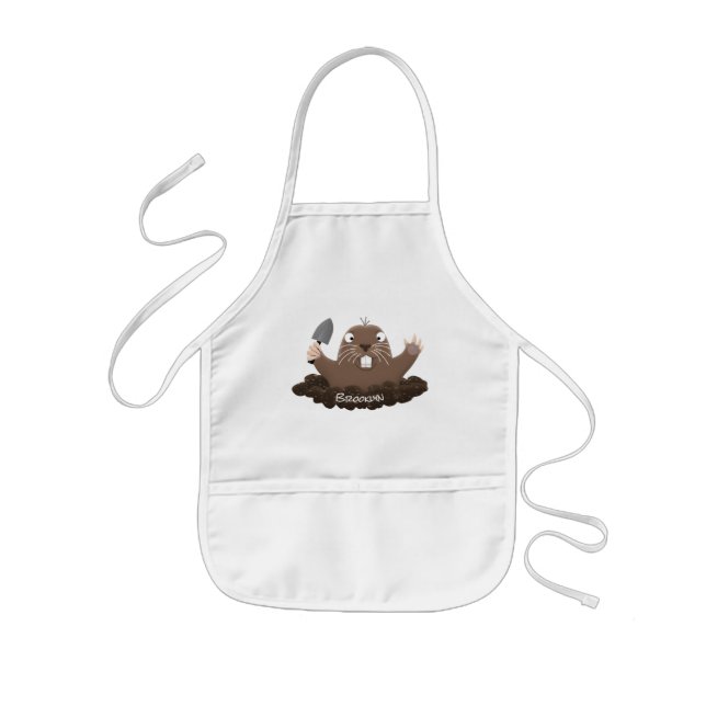 Funny Taschengopher Graben Cartoon Illustration Kinderschürze (Vorne)