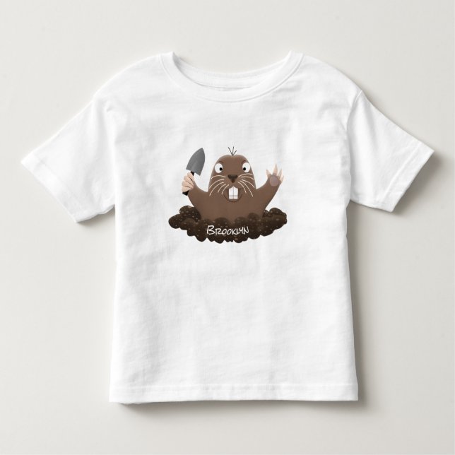 Funny Taschengopher Graben Cartoon Illustration Kleinkind T-shirt (Vorderseite)