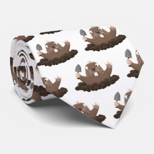 Funny Taschengopher Graben Cartoon Illustration Krawatte