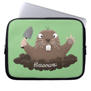 Funny Taschengopher Graben Cartoon Illustration Laptopschutzhülle