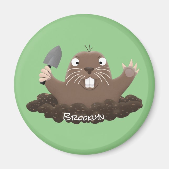 Funny Taschengopher Graben Cartoon Illustration Magnet (Vorne)