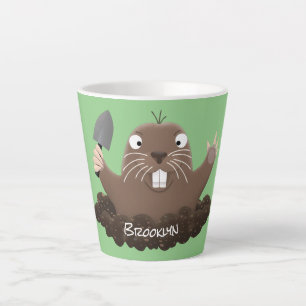 Funny Taschengopher Graben Cartoon Illustration Milchtasse