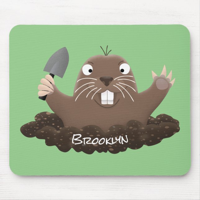 Funny Taschengopher Graben Cartoon Illustration Mousepad (Vorne)