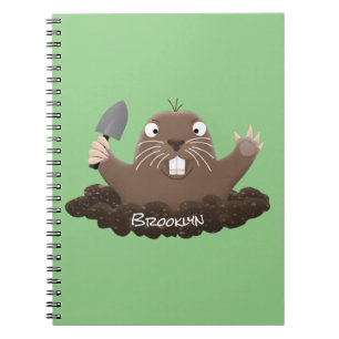 Funny Taschengopher Graben Cartoon Illustration Notizblock