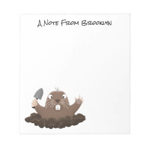 Funny Taschengopher Graben Cartoon Illustration Notizblock