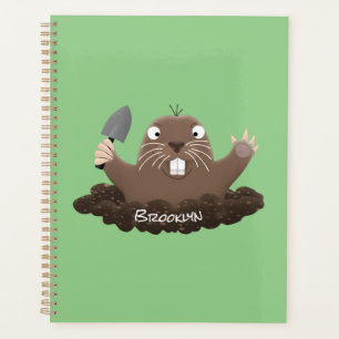 Funny Taschengopher Graben Cartoon Illustration Planer