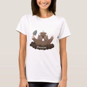 Funny Taschengopher Graben Cartoon Illustration T-Shirt
