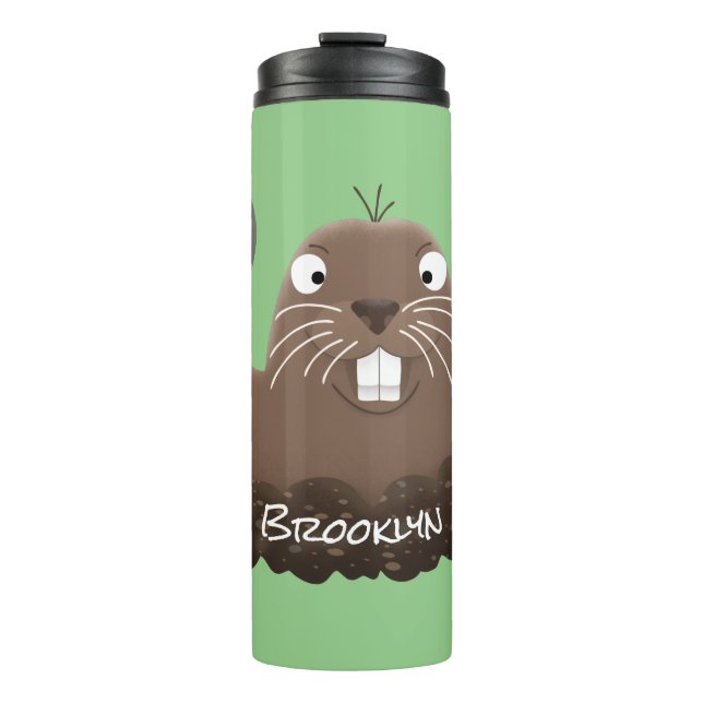 Funny Taschengopher Graben Cartoon Illustration Thermosbecher (Vorderseite)