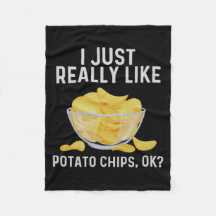 Funny Tato Chips Kunst für Männer Frauen Kinder Be Fleecedecke