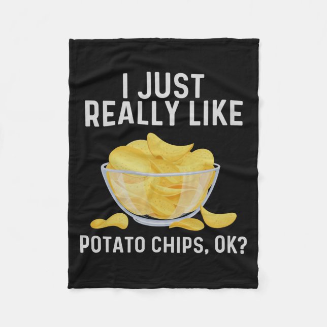 Funny Tato Chips Kunst für Männer Frauen Kinder Be Fleecedecke (Vorderseite)