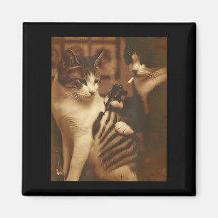 Funny Tattoo Cat Meme Inked Kitty Spaß für Katze L Magnet