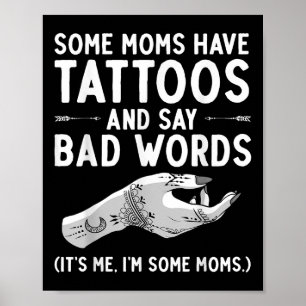 Funny Tattoo Lover Gift - Womens Tribal Tattoo Mam Poster