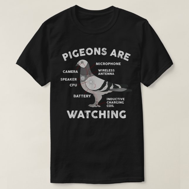 Funny Taube Anatomie Vögel Fliegen Spies Tauben si T-Shirt (Design vorne)