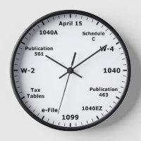 Funny Tax Season CPA Buchhalterin Office Clock