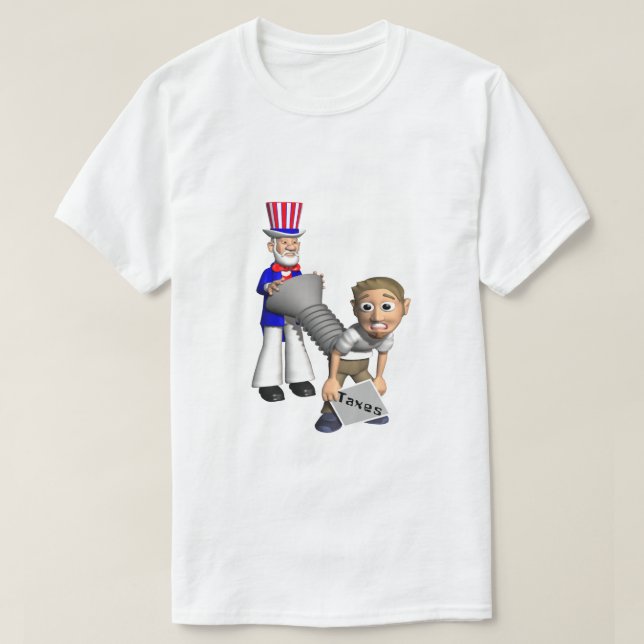 Funny Tax Shirt IRS Joke Taxday Spaß Uncle Sam Sam (Design vorne)