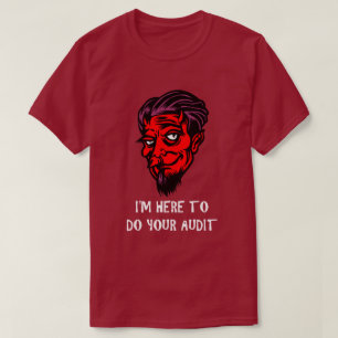 Funny Tax Theme Devil Face Audit Hells Spaß IRS T-Shirt