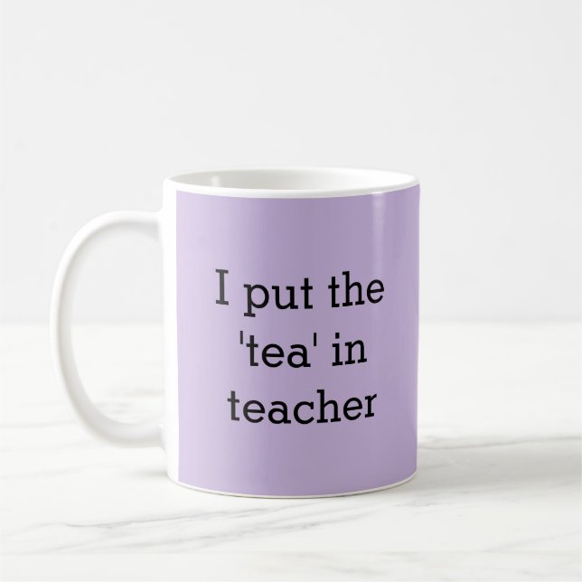 Funny Tea Lover Teacher Spaß Novelty Amusing Kaffeetasse (Links)
