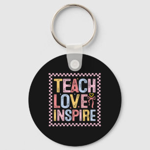 Funny Teach Liebe Inspirierte Lehrer ersten Tag zu Schlüsselanhänger