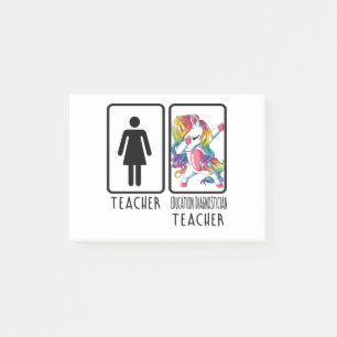 Funny Teacher 1 Education Diagnostician Teacher Post-it Klebezettel