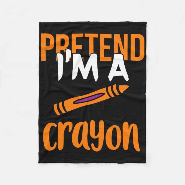 Funny Teacher, als wäre ich ein Crayon Halloween-G Fleecedecke (Vorderseite)