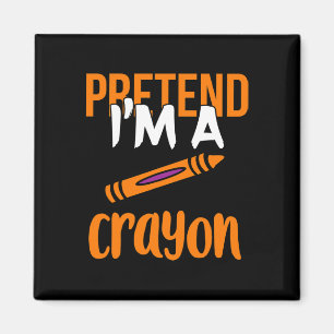 Funny Teacher, als wäre ich ein Crayon Halloween-G Magnet