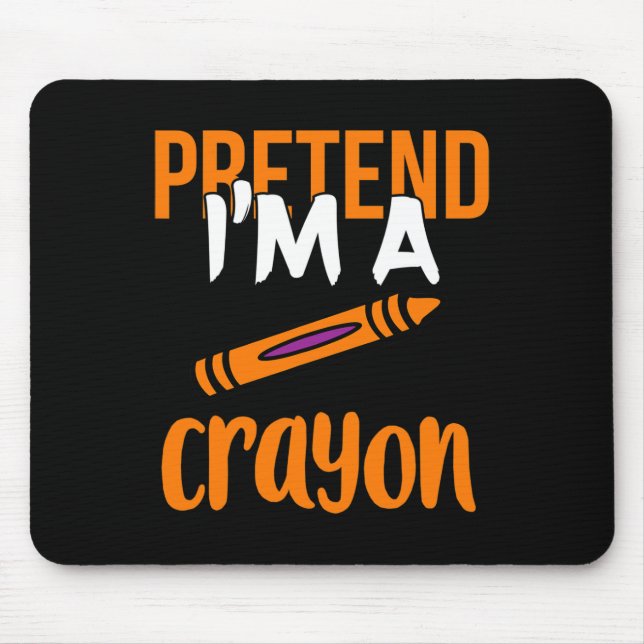 Funny Teacher, als wäre ich ein Crayon Halloween-G Mousepad (Vorne)