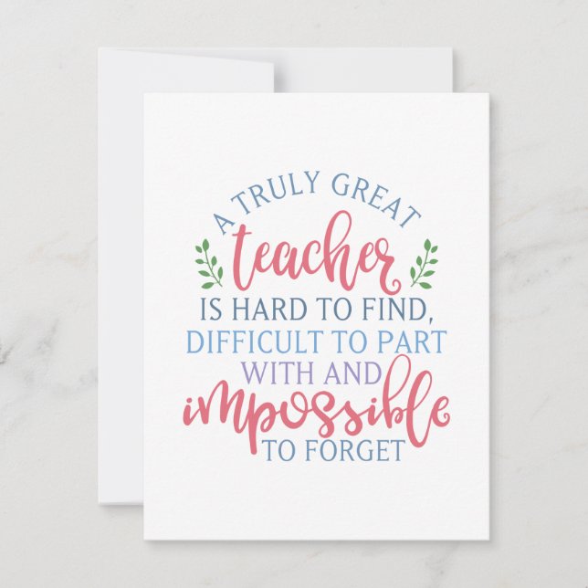 Funny Teacher Appreciation Principal Mitteilungskarte (Vorderseite)