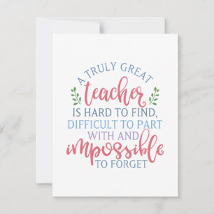 Funny Teacher Appreciation Principal Mitteilungskarte