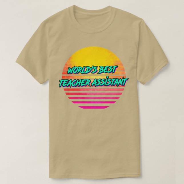 Funny Teacher Assistant Retro 1980er Geschenk T-Shirt (Design vorne)
