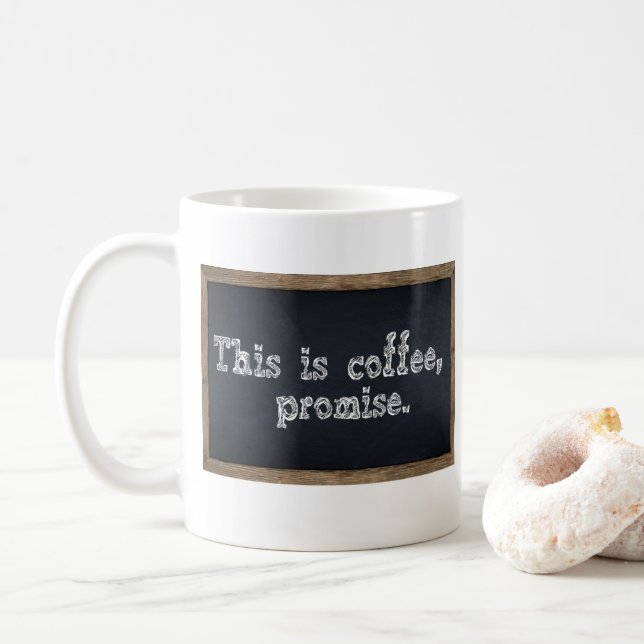 Funny Teacher Chalkboard Tasse Das ist Kaffee (Mit Donut)