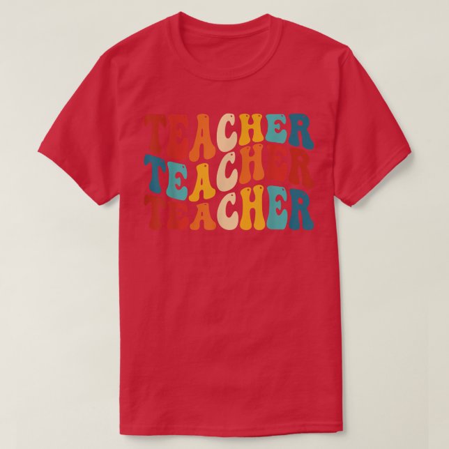 Funny Teacher classroom For Learning Retro Teacher T-Shirt (Design vorne)