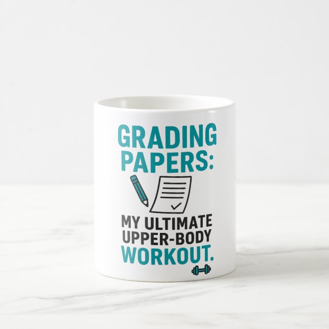 Funny Teacher Coffee Mug – "Grading Papers Kaffeetasse (Mittel)