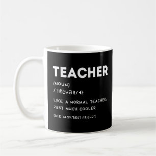 Funny Teacher Definition Lehrer Bewertung zurück Kaffeetasse