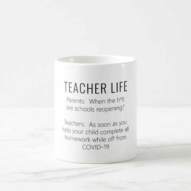 Funny Teacher Eltern Covid 19 Kaffeetasse (Mittel)