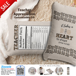 Funny Teacher Ernährung Fakten Custom Geschenk Lendenkissen