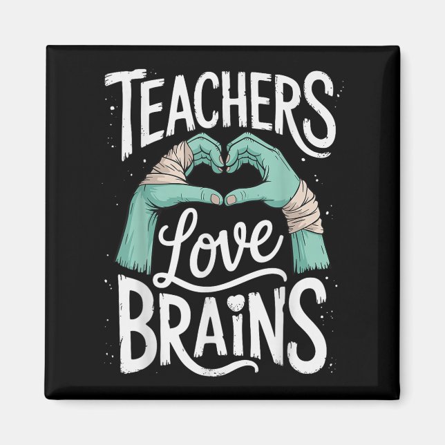 Funny Teacher Halloween Shirt Frauen Lehrerinnen L Magnet (Vorne)
