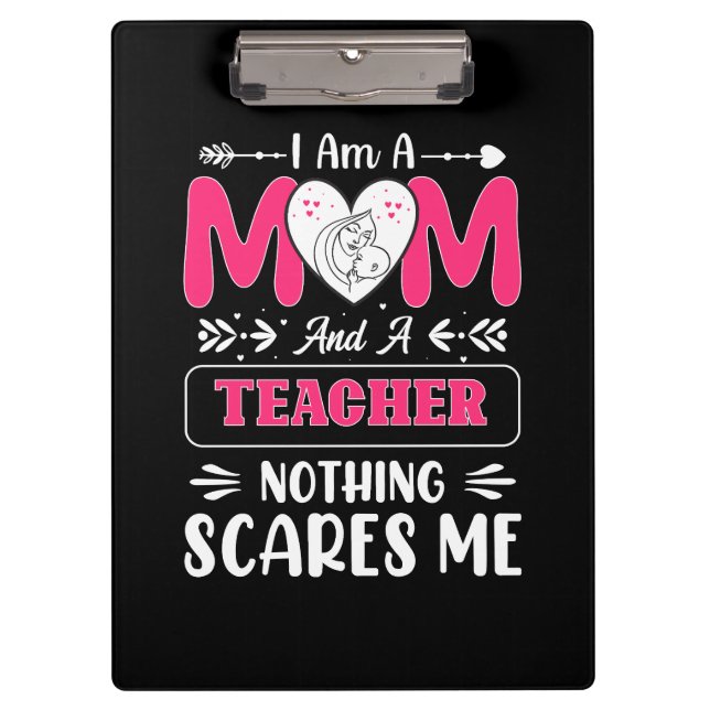Funny Teacher Mama, Lehrerin Mama Funny Klemmbrett (Vorderseite)