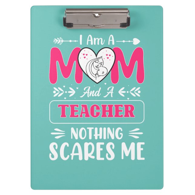 Funny Teacher Mama, Lehrerin Mama Funny Klemmbrett (Vorderseite)