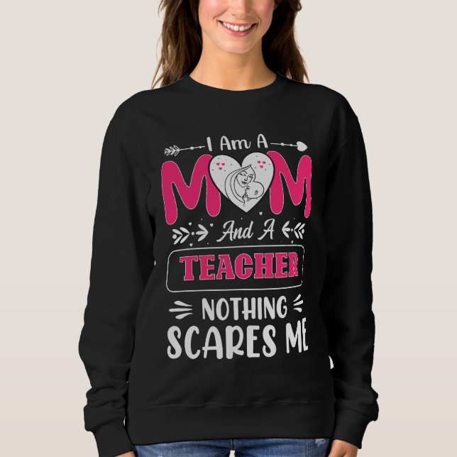 Funny Teacher Mama, Lehrerin Mama Funny Sweatshirt (Vorderseite)