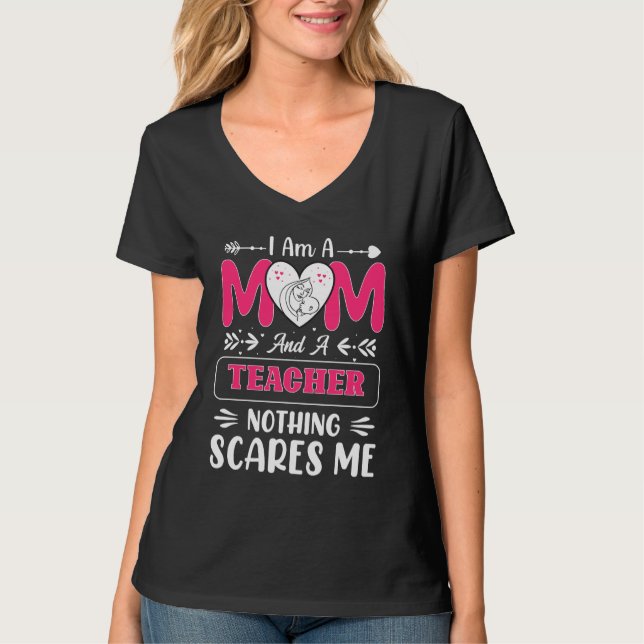 Funny Teacher Mama, Lehrerin Mama Funny T-Shirt (Vorderseite)