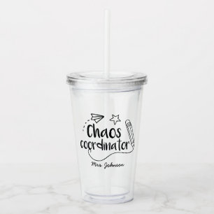 Funny Teacher Personalisiert Acryltrinkbecher